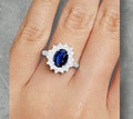 Sapphire & Diamond Bespoke Engagement Ring - Pobjoy Diamonds