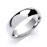 Platinum Traditional Court 6mm Wedding Band - Pobjoy Diamonds