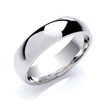 Platinum Traditional Court 6mm Wedding Band - Pobjoy Diamonds