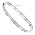White Gold Ladies Studded Diamond Bangle 0.20 Carat - Pobjoy Diamonds