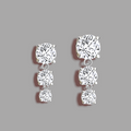 9K Gold Lab Diamond Dangly Drop Earrings 3.00 Carats Pobjoy Diamonds