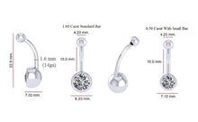 Load image into Gallery viewer, Diamond Solitaire Belly Bar 