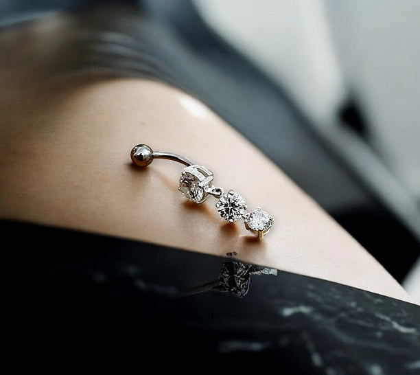 Lab Diamond Dangly Belly Piercing 1.90 Carats - Pobjoy Diamonds