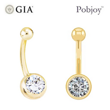 Load image into Gallery viewer, Diamond Solitaire Belly Bar F/VS1- Pobjoy Diamonds