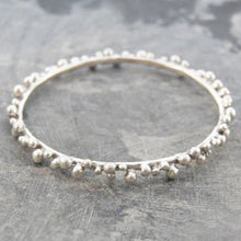 Load image into Gallery viewer, Handmade Solid Sterling Silver Bubble Bangle