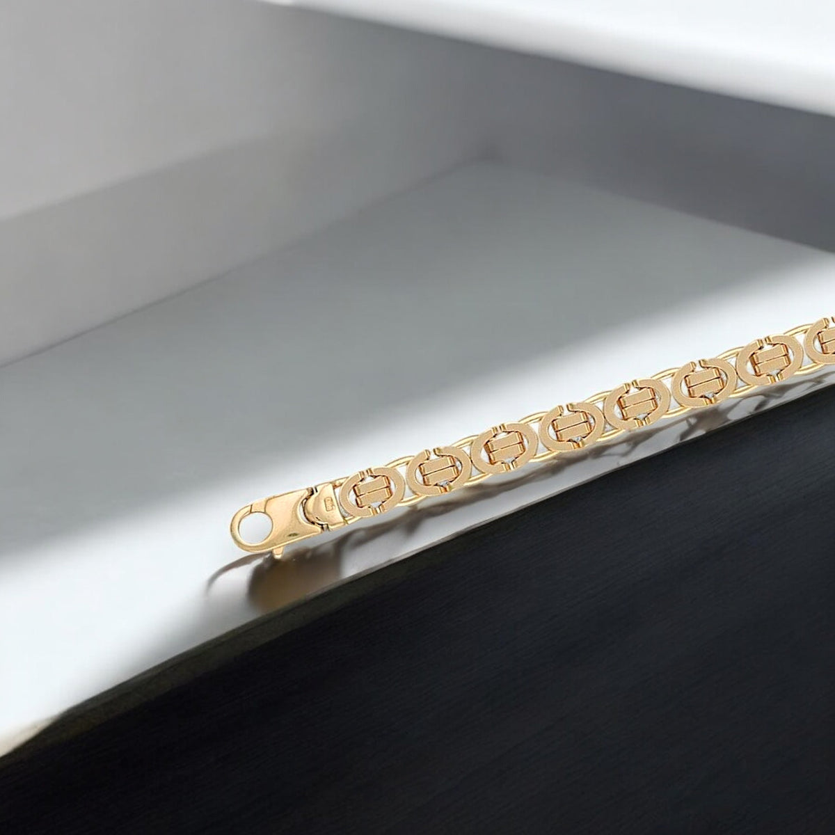 9K Yellow Gold Byzantine Neck Chain - Pobjoy Diamonds