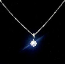 Load image into Gallery viewer, Round Brilliant Cut Diamond Pendant &amp; Neck Chain - 0.70 Carat F/I1 - Pobjoy Diamonds
