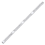 Men's Sterling Silver Curb Feature Bracelet - Pobjoy Diamonds