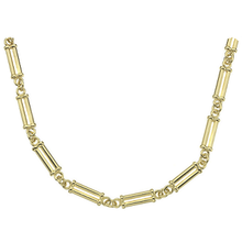 Load image into Gallery viewer, 18K Gold Double Round Pillar Ladies Necklace