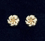 Yellow Gold Close Knot Stud Earrings