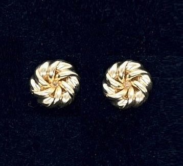 Yellow Gold Close Knot Stud Earrings