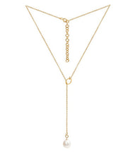 Load image into Gallery viewer, Adjustable Freshwater Cultured Pearl Lariat Necklace