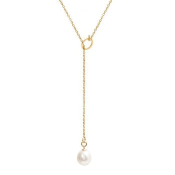 Adjustable Freshwater Cultured Pearl Lariat Necklace
