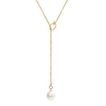 Load image into Gallery viewer, Adjustable Freshwater Cultured Pearl Lariat Necklace