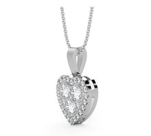 Load image into Gallery viewer, White Gold 0.33 Carat Diamond Heart Pendant Necklace