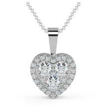 Load image into Gallery viewer, White Gold 0.33 Carat Diamond Heart Pendant Necklace