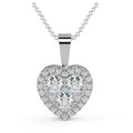 White Gold 0.33 Carat Diamond Heart Pendant Necklace