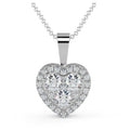 White Gold 0.33 Carat Diamond Heart Pendant Necklace