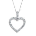18K Gold 0.60 Carat Diamond Heart Pendant Necklace - Pobjoy Diamonds