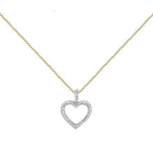 Load image into Gallery viewer, 18K Gold 0.60 Carat Diamond Heart Pendant Necklace