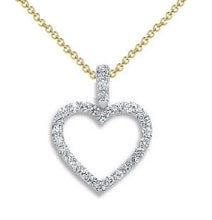 Load image into Gallery viewer, 18K Gold 0.60 Carat Diamond Heart Pendant Necklace