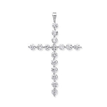 Load image into Gallery viewer, 18K Gold &amp; Diamond Cross Pendant 0.75 Carats