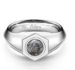 Mens Salt & Pepper Diamond Ring - Pobjoy Diamonds