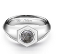 Mens Salt & Pepper Diamond Ring - Pobjoy Diamonds
