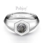 Mens Salt & Pepper Diamond Ring - Pobjoy Diamonds