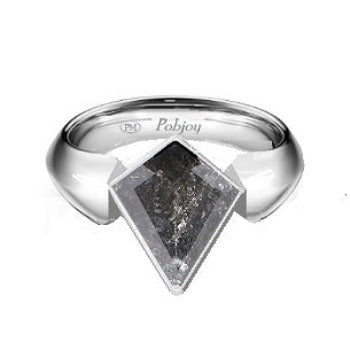 Mens Salt & Pepper Kite Diamond Ring