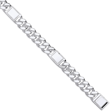 Load image into Gallery viewer, Men&#39;s Sterling Silver Curb Feature Bracelet