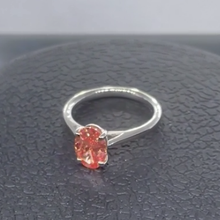 Load image into Gallery viewer, 0.90 carat fancy intense pink oval lab grown diamond ring