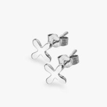 Load image into Gallery viewer, 9K White Gold Kiss Stud Earrings