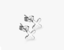 Load image into Gallery viewer, 9K White Gold Kiss Stud Earrings