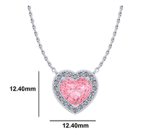 Load image into Gallery viewer, Lab Grown 1.10 Carat Vivid Pink Heart Diamond Necklace