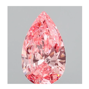 Fancy Vivid Pink Pear Shape Lab Grown Diamond 1.28 Carat - New Release