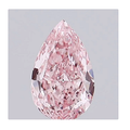 V/S1 Fancy Vivid Pink Pear Shape Lab Grown Diamond 1.00 Carat