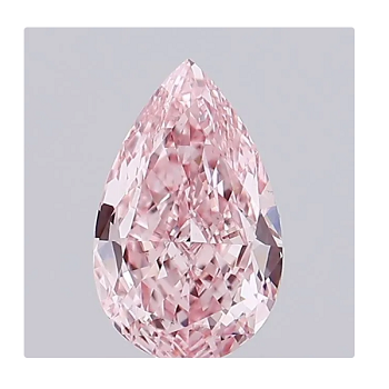 V/S1 Fancy Vivid Pink Pear Shape Lab Grown Diamond 1.00 Carat