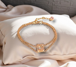 Lab Grown Vivid Pink Radiant Cut Diamond Bracelet