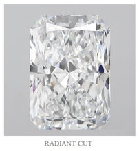 Load image into Gallery viewer, Radiant cut diamond trilogy ring - Pobjoy Diamonds