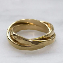 Load image into Gallery viewer, Gold Plated Sterling Silver Russian Ring