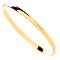 9K Yellow Gold Smooth Plain Ladies Bangle 