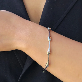 Silver teardrop bracelet clearance