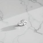 950 Platinum Tension Set Diamond Trilogy Ring - 0.75 Carats - Pobjoy Diamonds