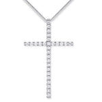18K Gold & Diamond Cross Pendant 0.35 Carats - Pobjoy Diamonds