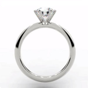 Round Brilliant Cut Diamond Tiffany-Style Solitaire Ring  