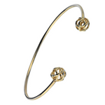 Gender Free 9K Yellow Gold Torque & Knot Bangle