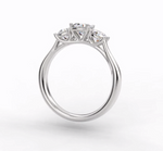 Lab Grown Round Brilliant Cut Diamond Trilogy Ring 1.45 Carats D/VS1 - Pobjoy Diamonds