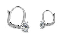 Load image into Gallery viewer, 18K Gold Huggie Diamond Drop Earrings