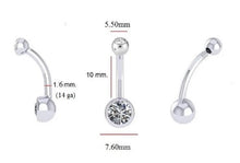 Load image into Gallery viewer, Lab Diamond Belly Ring Twin Solitaires 1.00 Carat